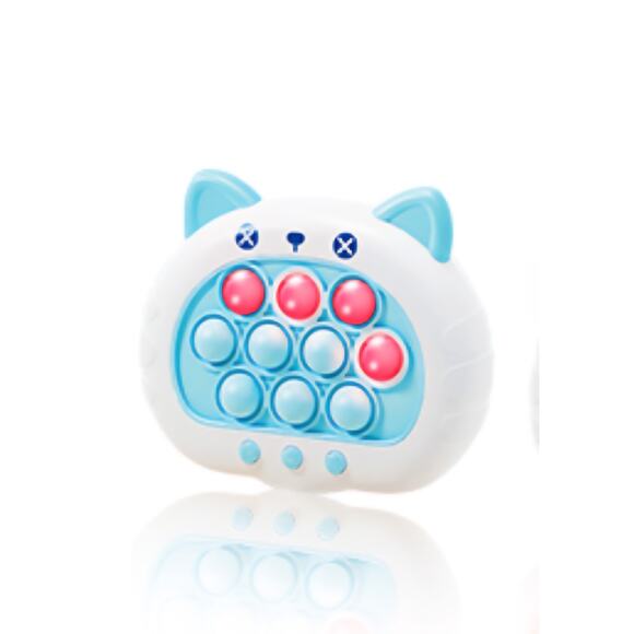 Fast Push Game Fidget Toy Pop Bubble Handheld Light-up Blue Cat AND Brown Deer - Picture 8 of 10